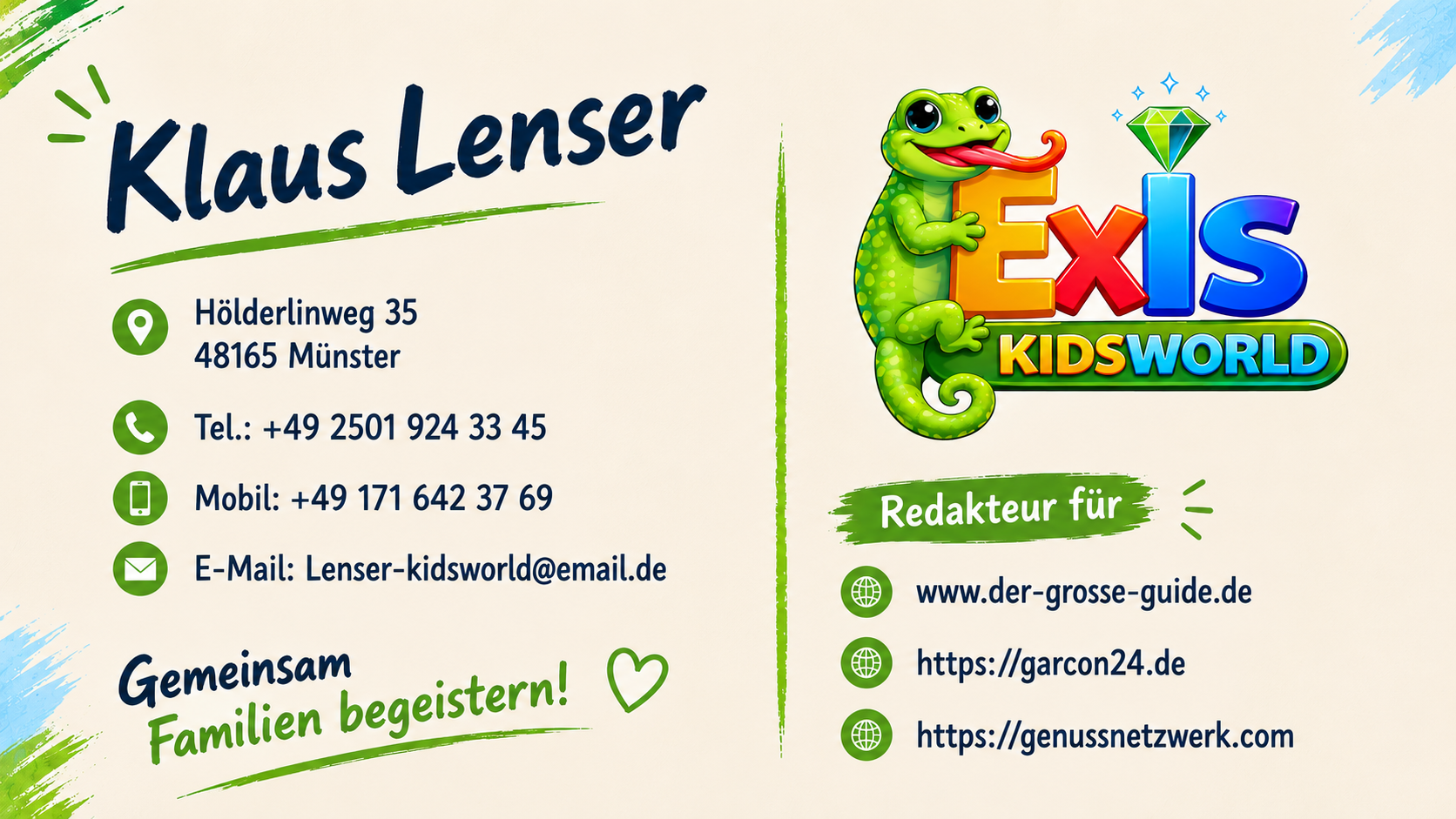 Visitenkarte Klaus Lenser